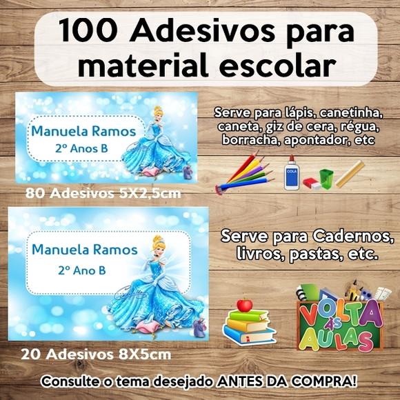 Kit Adesivo Escolar Cinderela