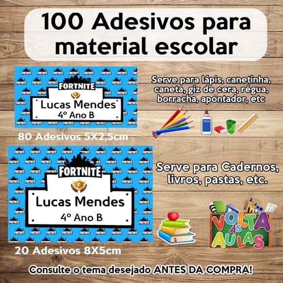 Kit Adesivo Escolar Fotnite