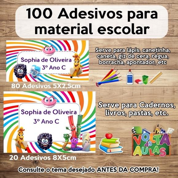 Kit Adesivo Escolar Fini