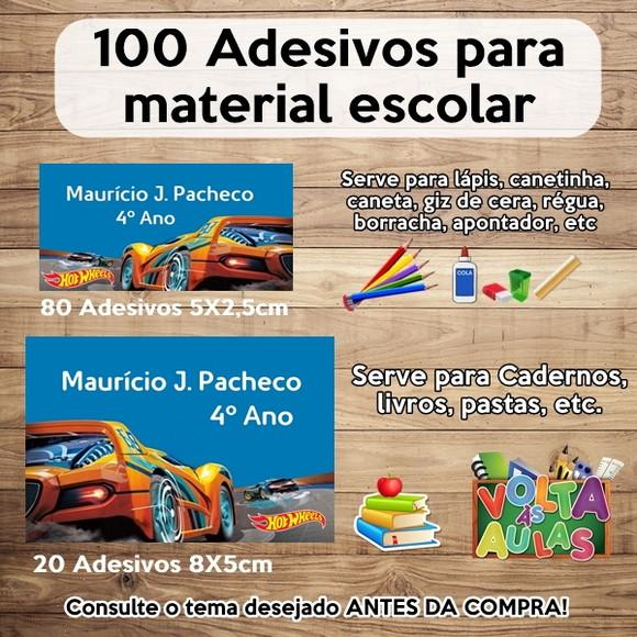 Kit Adesivo Escolar Hotwheels