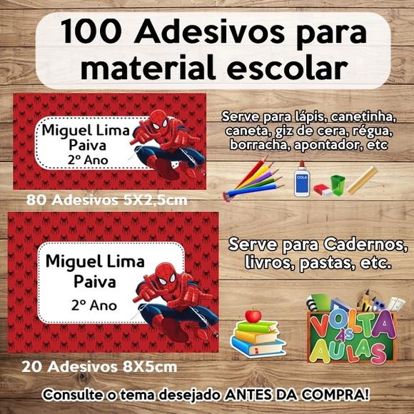 Kit Adesivo Escolar Homem Aranha