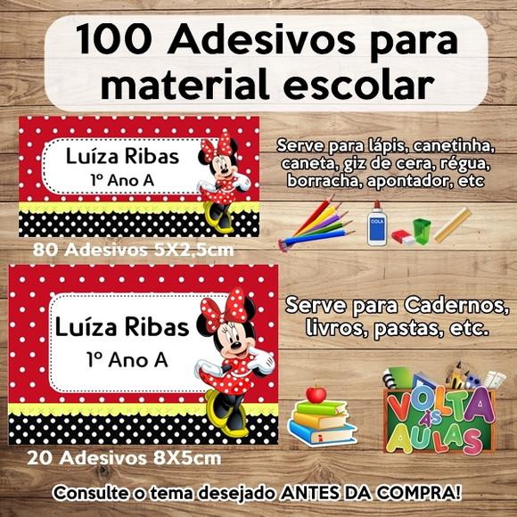 Kit Adesivo Escolar Minnie