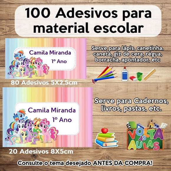 Kit Adesivo Escolar My Little Pony