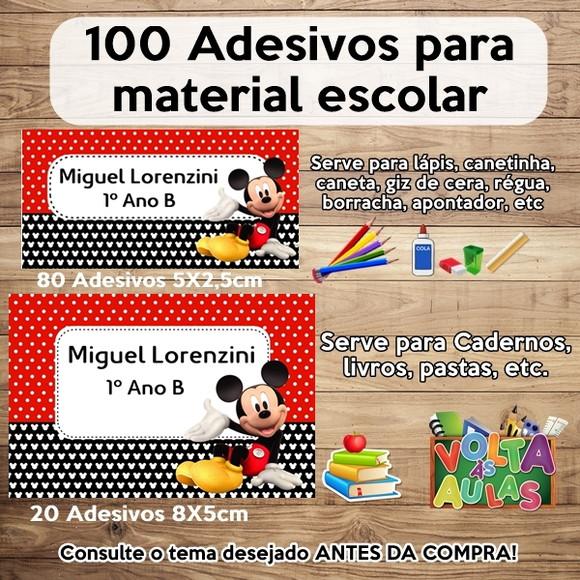 Kit Adesivo Escolar Mickey
