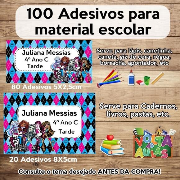 Kit Adesivo Escolar Monster High