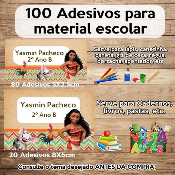 Kit Adesivo Escolar Moana