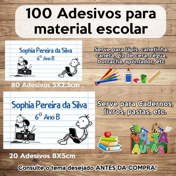 Kit Adesivo Escolar o Diário de Um Banana