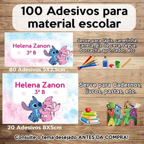 Kit Adesivo Escolar Stitch e Angel