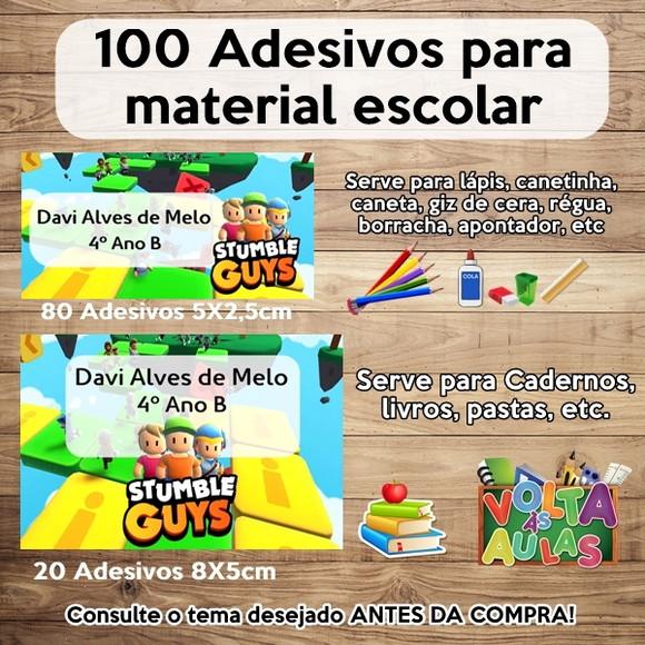 Kit Adesivo Escolar Stumble Guys