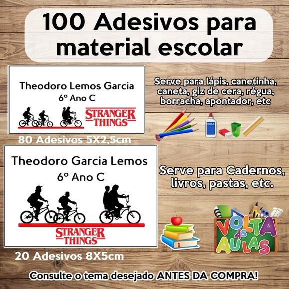 Kit Adesivo Escolar Stranger Things