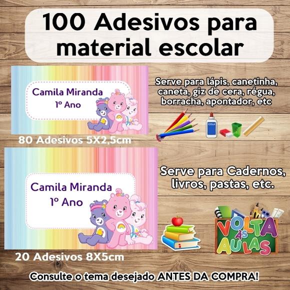 Kit Adesivo Escolar Ursinhos Carinhosos