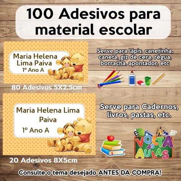 Kit Adesivo Escolar Ursinho Pooh