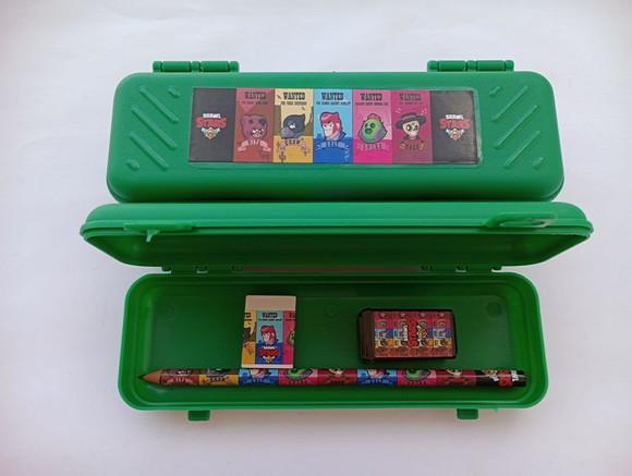 Kit Escolar com Estojo Brawl Stars