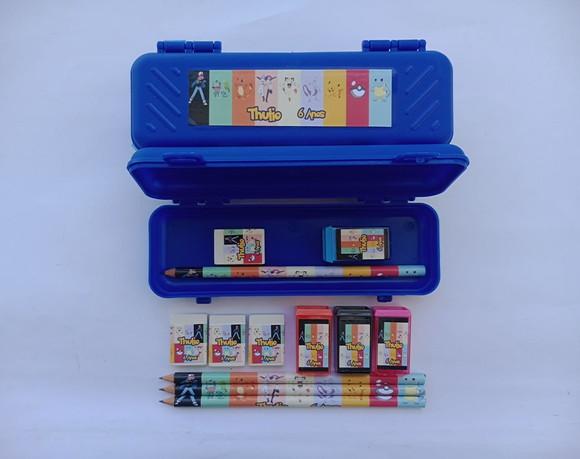 Kit Escolar com Estojo Pokemon