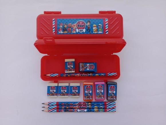 Kit Escolar com Estojo Patrulha Canina