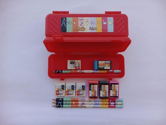 Kit Escolar com Estojo Pokemon