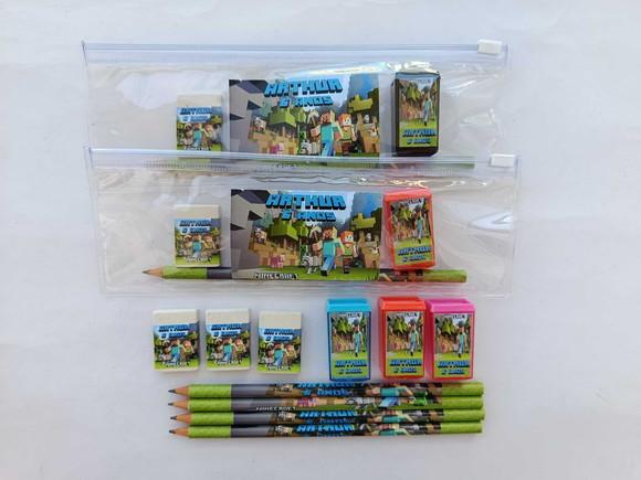 Kit Escolar com Estojo Zipzap Minecraft