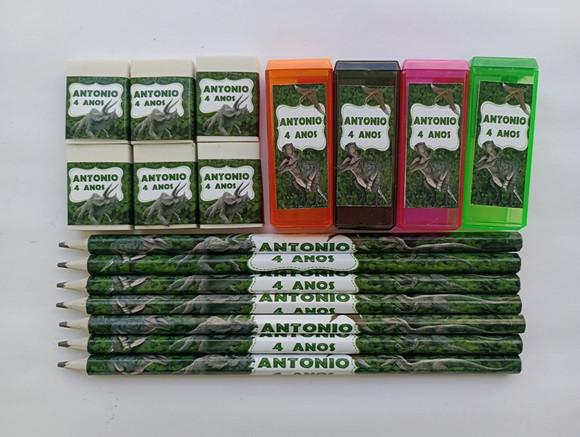 Kit Escolar Personalizado Dinossauro