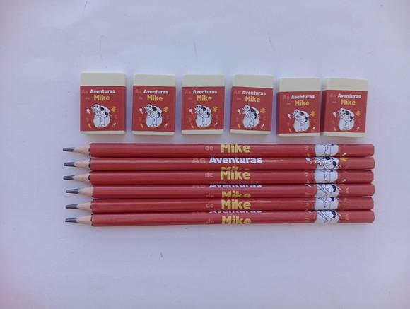 Kit Lápis com Borracha as Aventuras de Mike