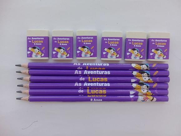 Kit Lápis com Borracha as Aventuras de Mike