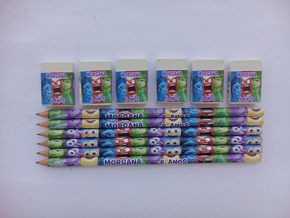 Kit Lápis com Borracha Divertidamente Personalizada