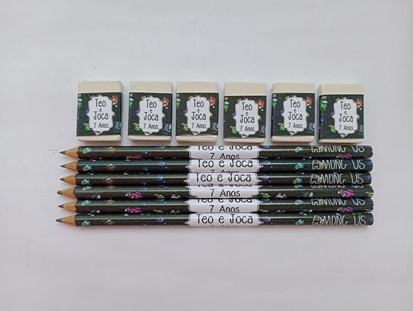 Kit Lápis com Borracha Personalizada Among Us