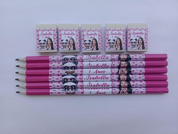 Kit Lápis com Borracha Personalizada Luluca