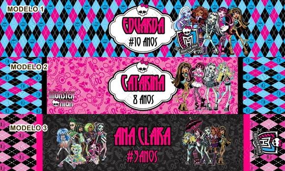 Kit Lápis com Borracha Personalizada Monster High