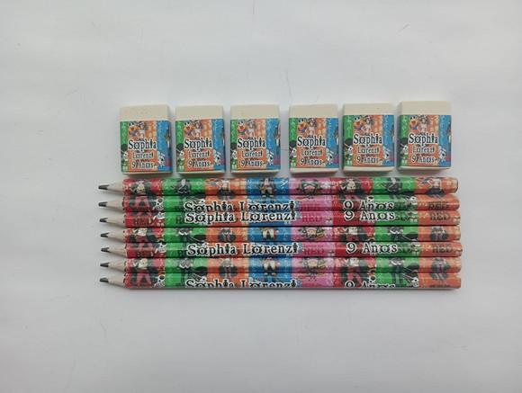 Kit Lápis com Borracha Personalizada One Piece