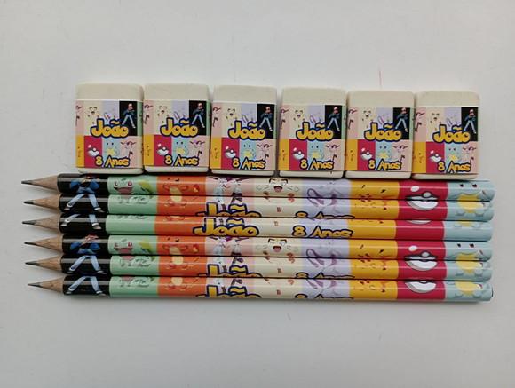 Kit Lápis com Borracha Personalizada Pokemon