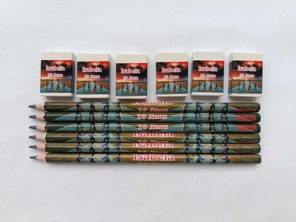 Kit Lápis com Borracha Personalizada Stranger Things