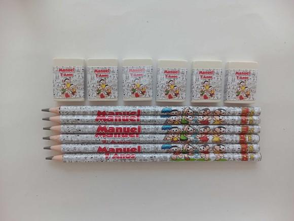 Kit Lápis com Borracha Turma da Mônica