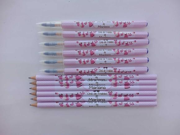 Kit Lápis com Caneta Chá de Fraldas
