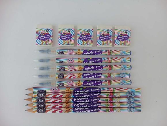 Kit Lápis com Caneta e Borracha Fini