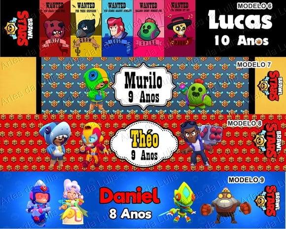 Kit Lápis com Caneta e Borracha Personalizado Brawl Stars