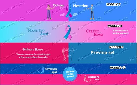 Kit Lápis com Caneta Outubro Rosa e Novembro Azul