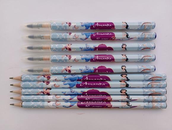 Kit Lápis com Caneta Personalizada Aladdin