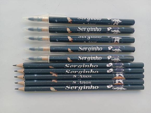 Kit Lápis com Caneta Personalizada Astronauta