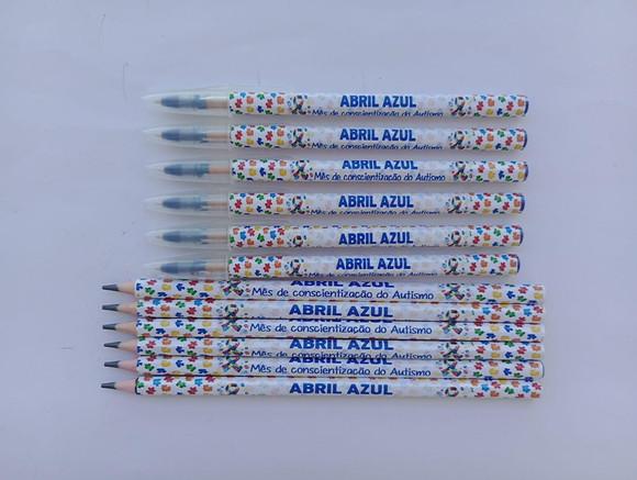 Kit Lápis com Caneta Personalizada Autismo