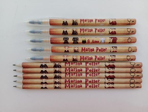 Kit Lápis com Caneta Personalizada Harry Potter