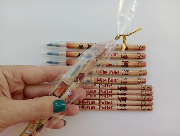 Kit Lápis com Caneta Personalizada Harry Potter