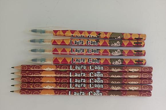 Kit Lápis com Caneta Personalizada Harry Potter