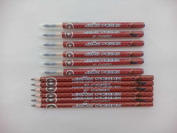 Kit Lápis com Caneta Personalizada Homem Aranha