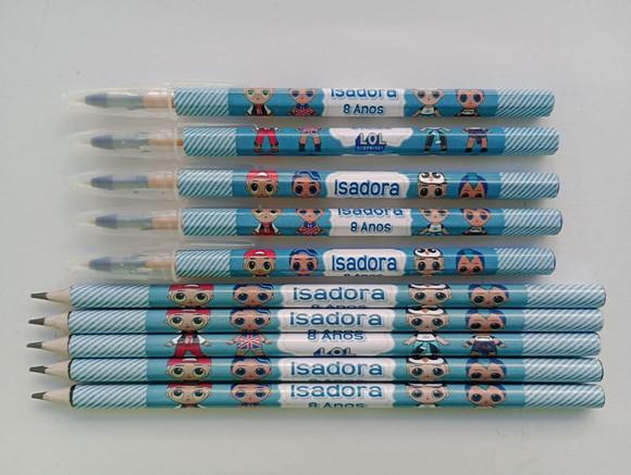 Kit Lápis com Caneta Personalizada Lol