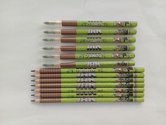 Kit Lápis com Caneta Personalizada Minecraft