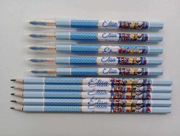 Kit Lápis com Caneta Personalizada Príncipes