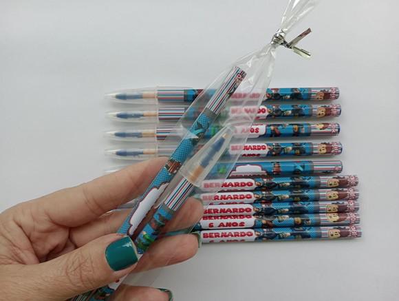 Kit Lápis com Caneta Personalizada Roblox