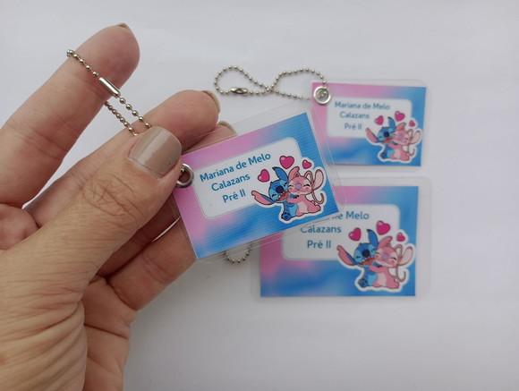 Kit Tag Plastificada para Mochila, Lancheira e Estojo