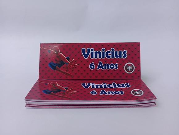 Lapela 10 x 3,5cm + Saquinho Celofane Homem Aranha
