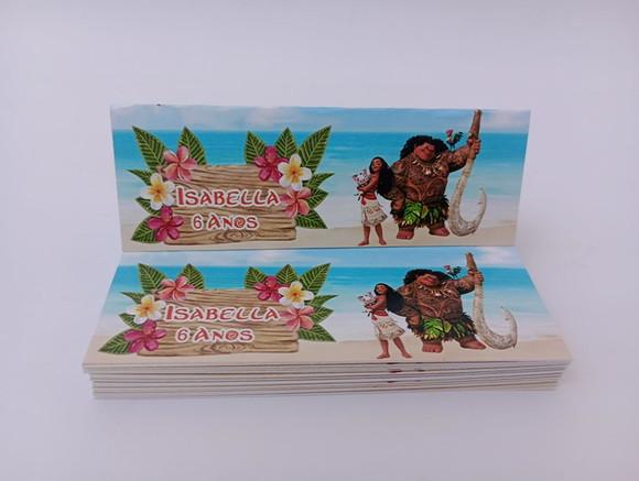 Lapela 10 x 3,5cm + Saquinho Celofane Moana